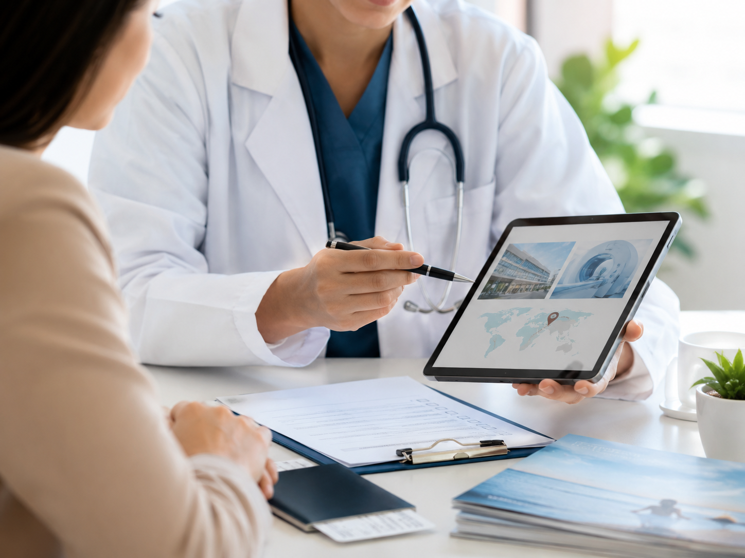 Medical journey planning before arrival