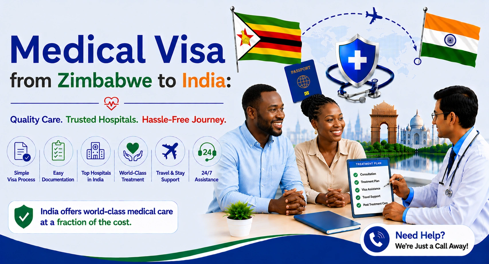 Medical Visa from Zimbabwe to India