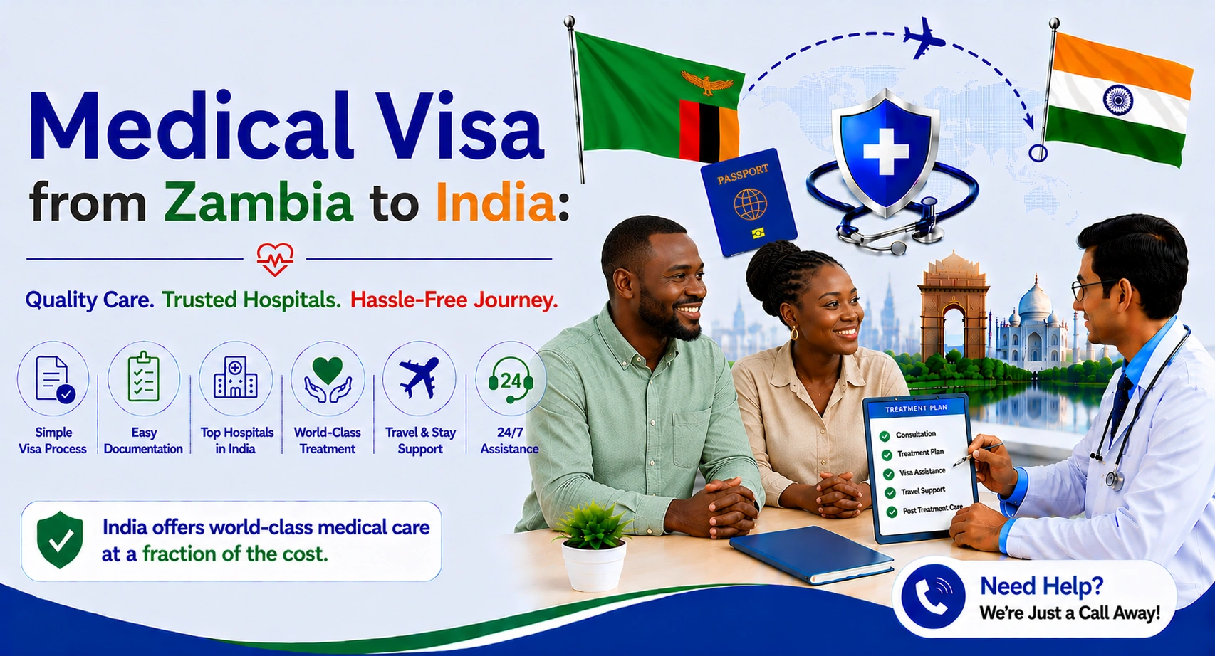 Medical Visa from Zambia to India