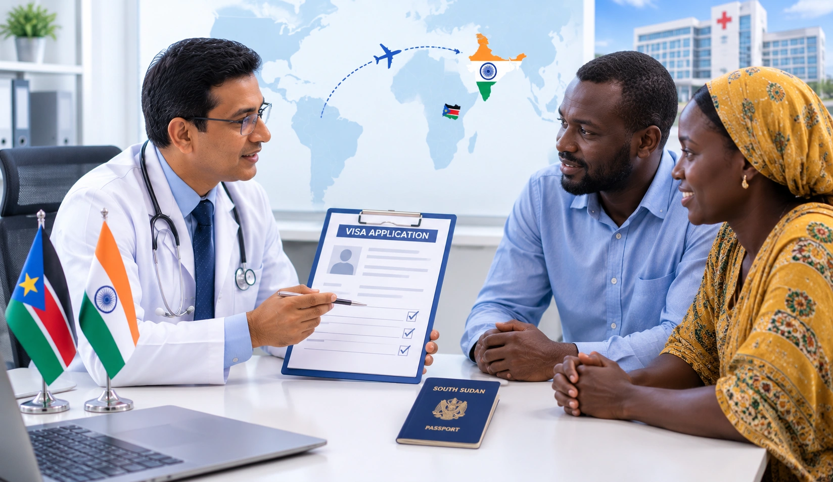 medical visa from South Sudan to India
