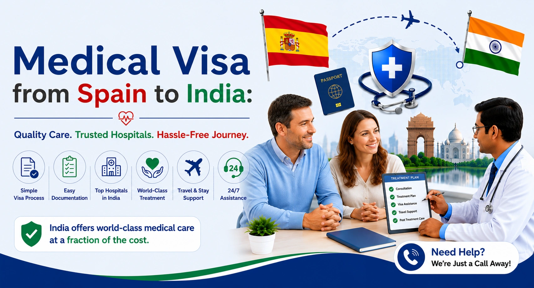 Medical Visa from Spain to India